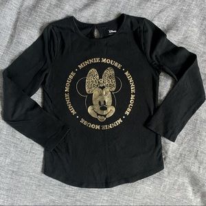 Disney Gold Minnie Mouse long sleeve shirt, size 7
